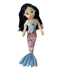 Aurora Sea Sparkle Morgana Mermaid Doll Plush Colorful Sequined Tail 17 Inch